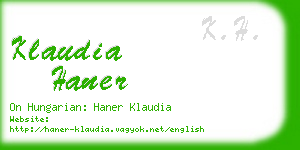 klaudia haner business card